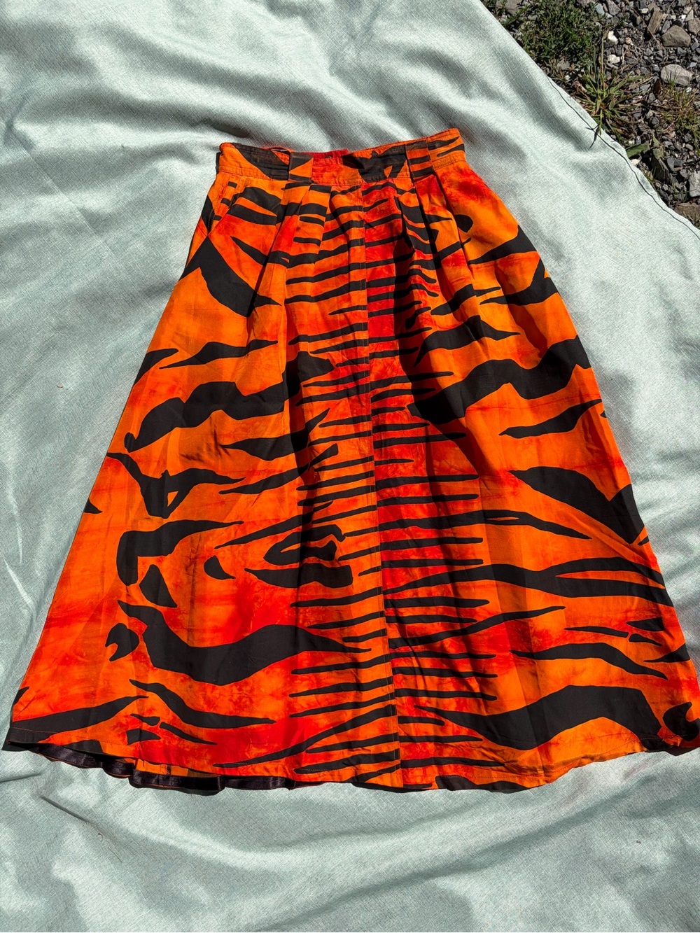 Witchy vintage midi fully lined skirt. Workers for Freedom, made in London.
